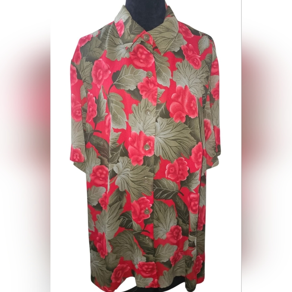 Lady Dorby 26W Button Up Blouse Women's Plus Size Shirt